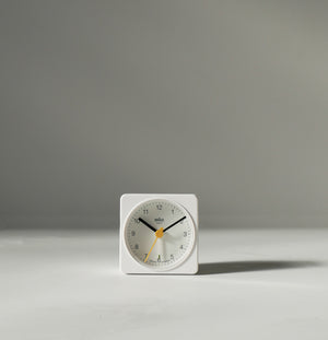 Travel Alarm Clock, White
