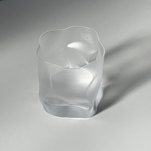 Crinkle Whisky Glass, Frost